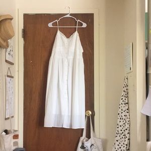 Simple Retro White Camisole Dress Size XXL (US 10)